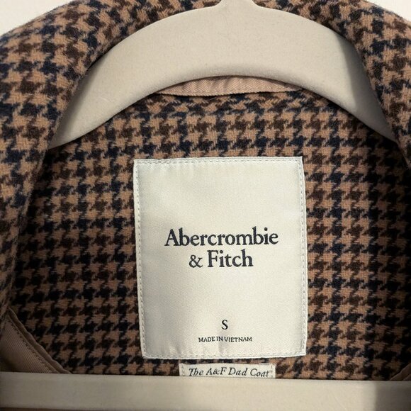 Abercrombie & Fitch Houndstooth Dad Coat Small - Picture 3 of 4